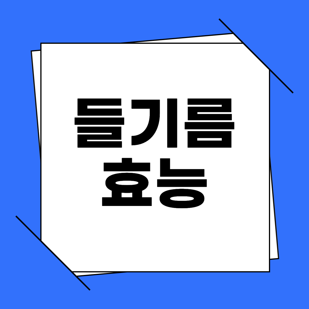 들기름 효능